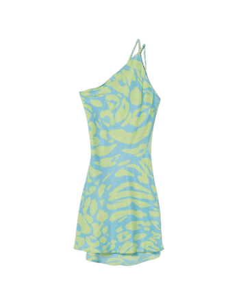 Asymmetric satin mini dress - Dresses - Woman | Bershka