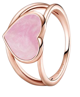 Pink Swirl Heart Statement Ring | Rose Gold | Pandora Canada