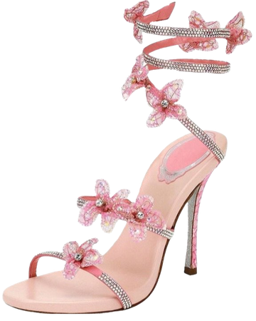 2000s pink flower heels