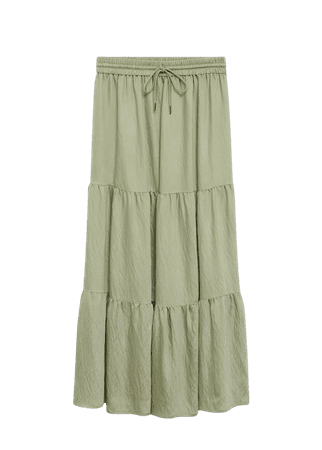 Midi ruffles skirt - Women | Mango USA