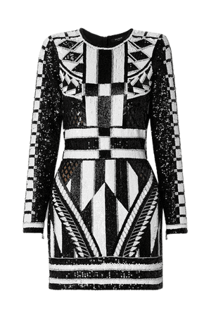 Open-back Metallic Jacquard-knit Mini Dress - Black
