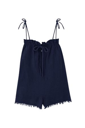 Relaxed-fit strappy romper - pull&bear