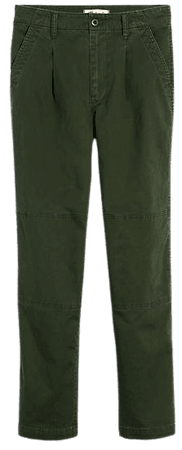 The Perfect Vintage Straight Pant in Dark Forest Wash: Pleated Edition
