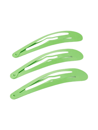 neon green hair clip