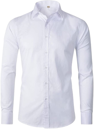 Beninos Mens Classic Button Down Dress Shirt Regular Fit (5618 Black, XL) at Amazon Men’s Clothing store
