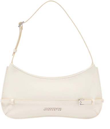 Le Bisou Ceinture Patent Leather Shoulder Bag in White - Jacquemus | Mytheresa