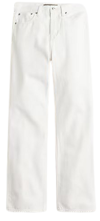 J.Crew: Point Sur Loose Straight Jean In White For Women