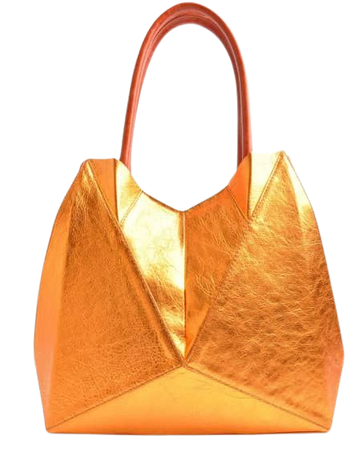 Origami Tote Masterpiece In Copper. Red & Cognac | OSTWALD Finest Couture Bags | Wolf & Badger