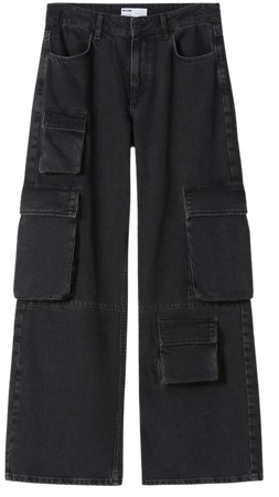 Straight fit multipocket cargo jeans - New - Woman | Bershka
