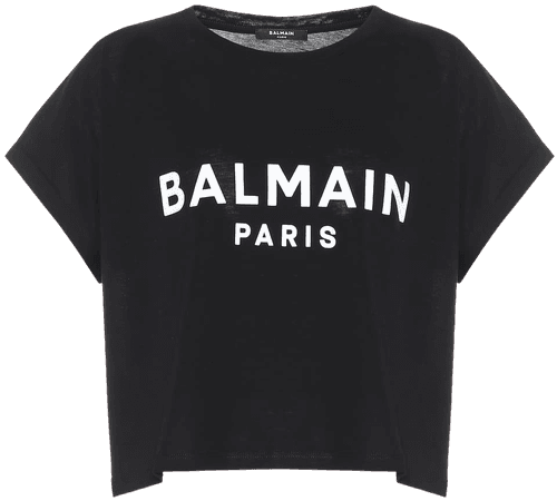 Balmain - Logo cropped cotton T-shirt | Mytheresa
