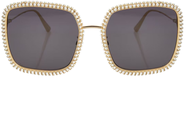 Miss Dior S 2 U Embellished Square Sunglasses in Gold - Dior Eyewear | Mytheresa