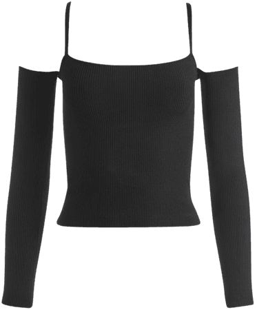 Evia Tank With Arm Warmers In Black | Alice And Olivia