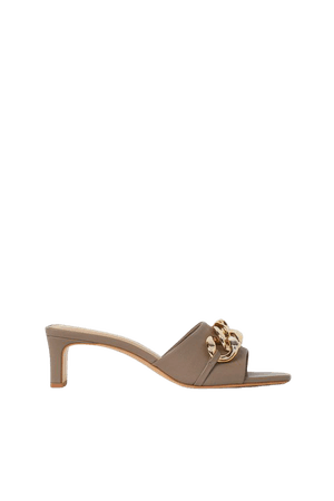 Chain-detail Sandals - Dark taupe - Ladies | H&M US