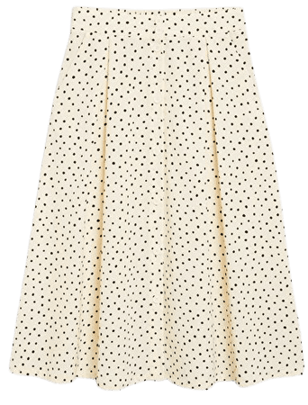Pleated midi skirt - Polkadots - Midi skirts - Monki WW