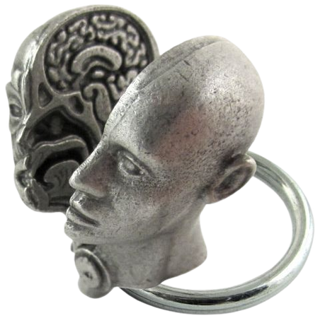 Anatomical Human Head Keychain Human Anatomy Keychain