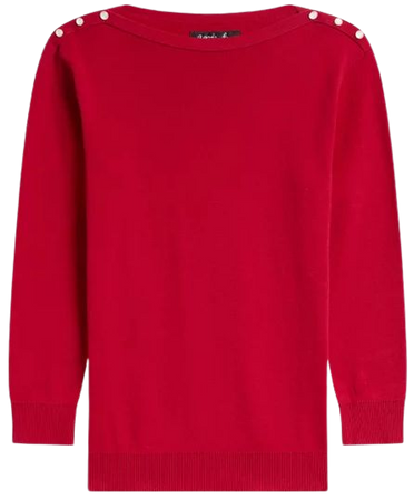 red cotton knit Badiane jumper | agnès b.