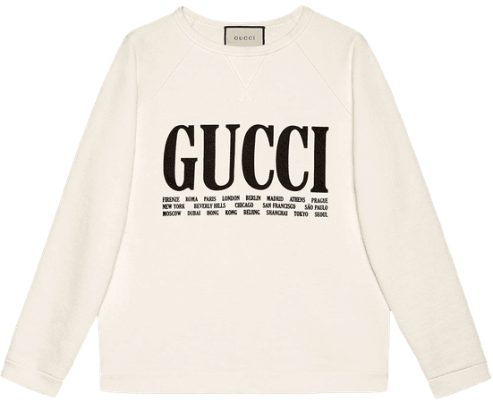 Gucci Cities Print Sweatshirt Ss19 | Farfetch.com