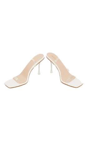 Nude Clear Heeled Sandals | Footwear | PrettyLittleThing USA