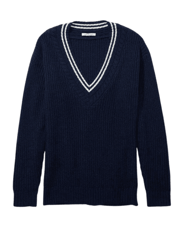 AE Oversized Vintage V-Neck Sweater