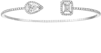My Twin Open Diamond Cuff Bracelet