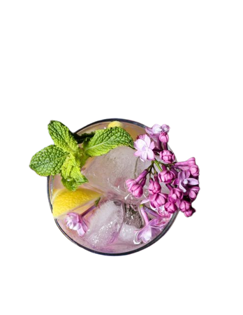lilac lemonade drink