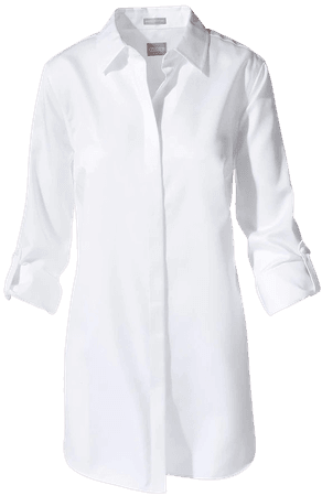 white button down shirt dress