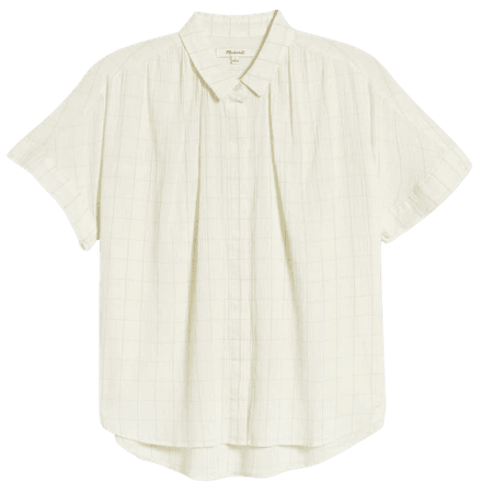 Madewell Windowpane Print Hilltop Shirt | Nordstrom