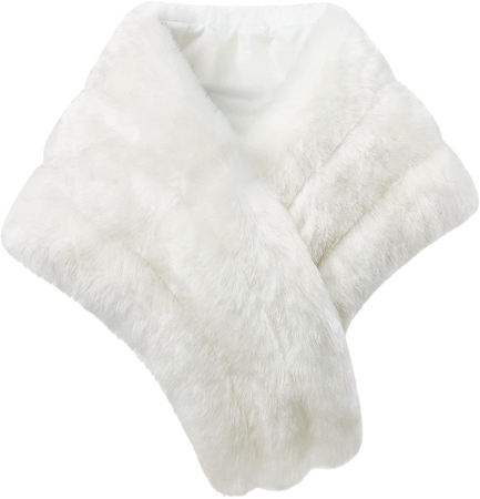 Miss Danger Women Wedding Faux Fur Shawl Bridal Cape Party Stoles Winter Cover Up Shrug Gown Wrap (S111-White : Amazon.ca: Clothing, Shoes & Accessories