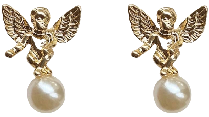 gold and pearl earrings