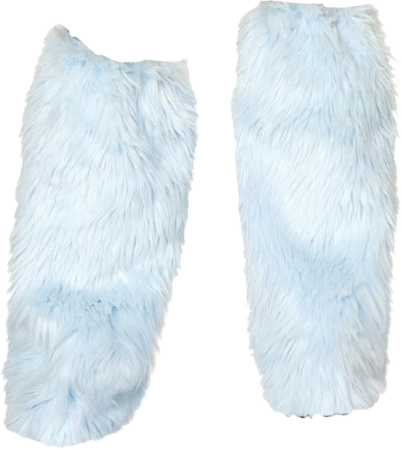 blue fur boots