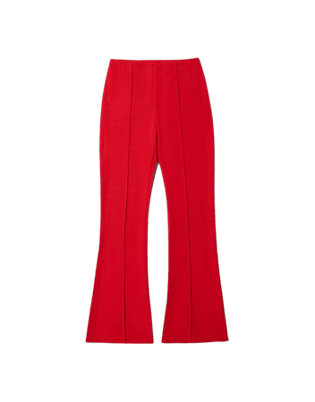 Fitted flared pants with split hems - New - Woman | Bershka