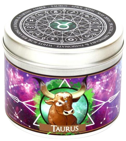 Taurus zodiac candle Taurus star sign candle Taurus | Etsy