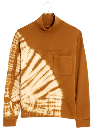 Tie-Dye (Re)sourced Cotton Mockneck Pocket Sweatshirt