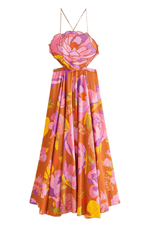 Embroidered Flower Top Maxi Dress – FARM Rio