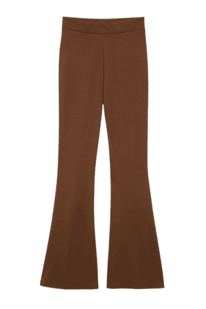High-waist flared trousers - Brown - Trousers - Monki WW