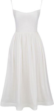 Clothing : Midi Dresses : 'Lolita' Ivory Corset Sundress