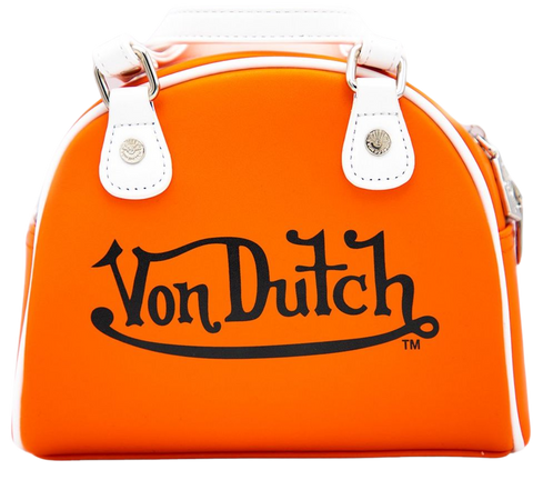Orange & White Von Dutch Bowling Small Bag