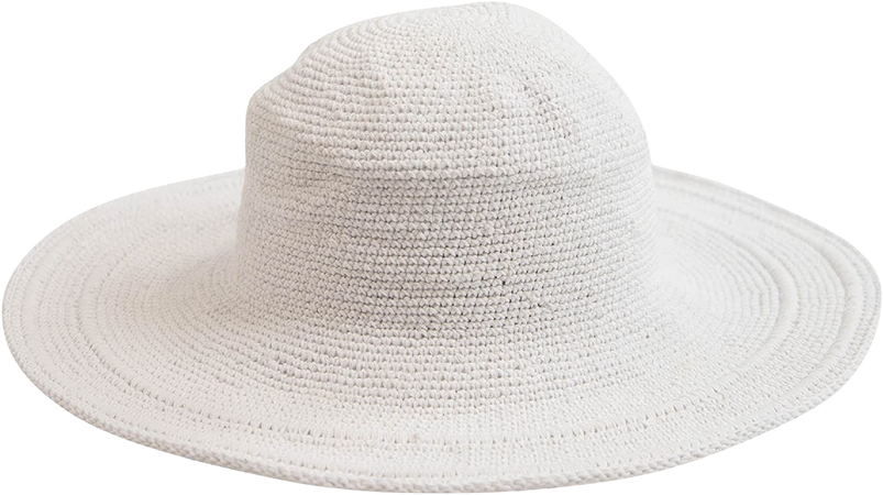 San Diego Hat Company Women's One Size White 4 Inch Cotton Crochet