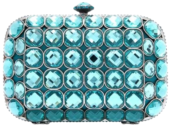 Aquamarine gemstone clutch