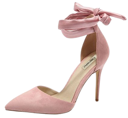 Chic / Beautiful Blushing Pink Evening Party Womens Shoes 2020 Bow Suede 10 cm Stiletto Heels Pointed Toe High Heels