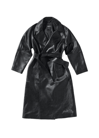 100% leather trench coat - Women | Mango USA
