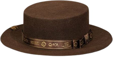 Q-Pot | 20th Anniversary Limited Ribbon Chocolate Felt Boater