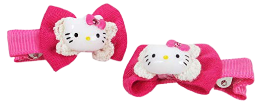 Amazon.com: Hot Pink Hello Kitty Hair Clips (2 Pack) - Hello Kitty Hair Accessories: Health & Personal Care