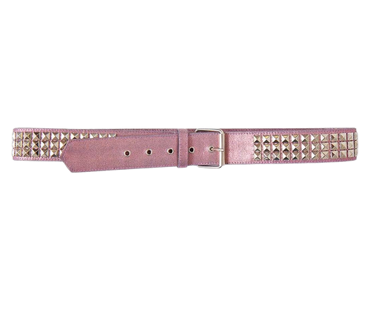Metallic Blush Studded Belt | Collina Strada – Collina Strada
