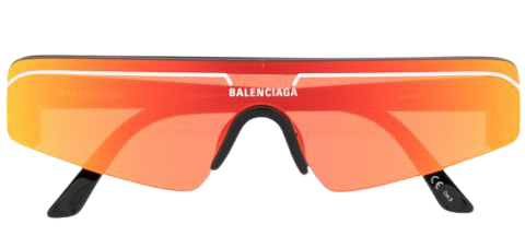 Balenciaga Eyewear logo-print shield sunglasses - FARFETCH