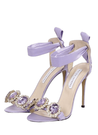 Single band lilac heels with crystals | Lilac heels, Purple heels, Fashion shoes