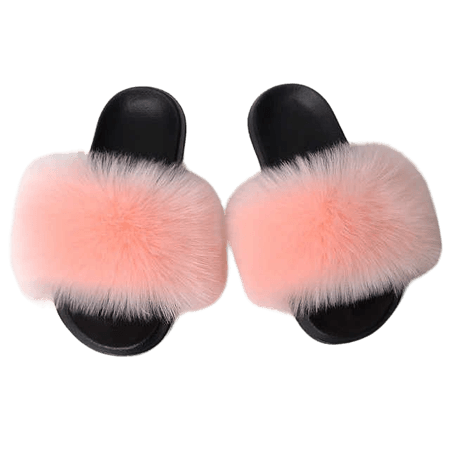 Wholesale Home Fluffy Sliders Comfort Summer faux fur Flats Soft Fox Fur slides in women slippers From m.alibaba.com