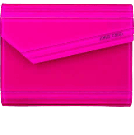 Jimmy Choo Neon-Pink Clutch