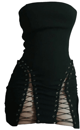 lace up mini dress