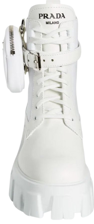 Monolith White Prada boots